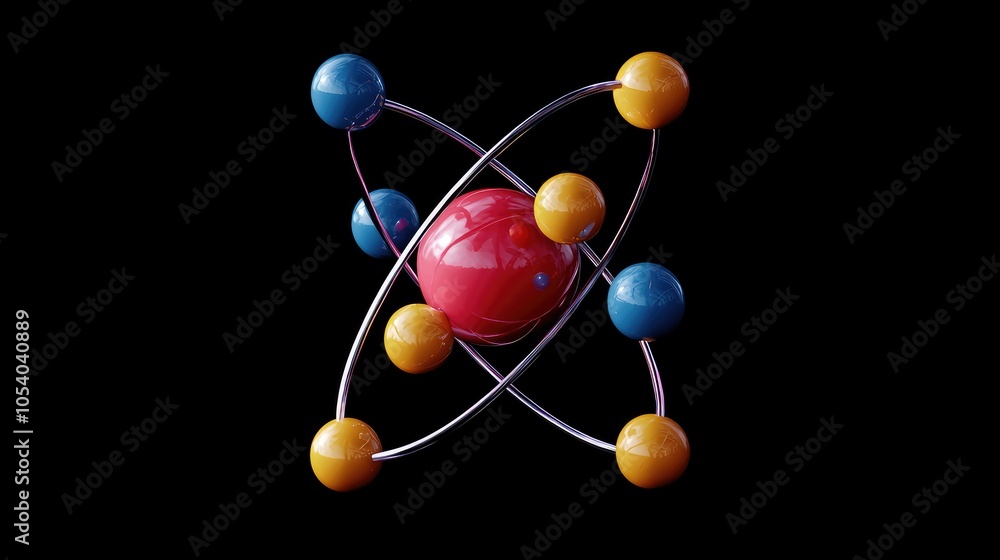 Poster dynamic 3d atom rendering with detailed structure