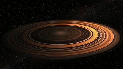 Obraz premium Dramatic Planet with Rings Against Starry Background