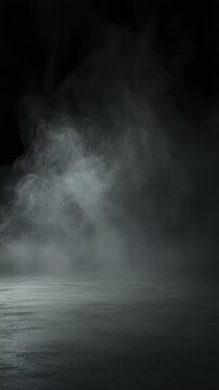 Dramatic Empty Black Background with Vignet Effect