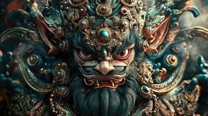 Detailed Illustration of a Majestic Daimon Creature