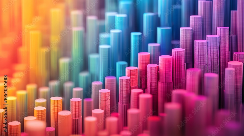 Poster etl process visual as stacked data layers transforming shapes, vibrant pastel color, isolated backgr