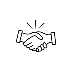 Obraz premium Partner icon outline collection or set in black and white