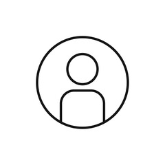 Profile icon outline collection or set in black and white