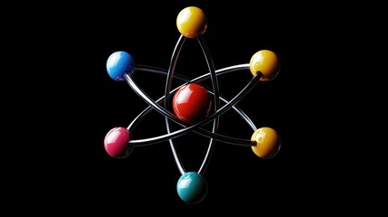 Colorful Atomic Model with Electrons Representation