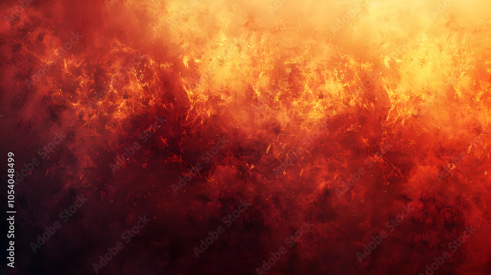 Poster abstract red and orange background with a textured and cloudy effect.