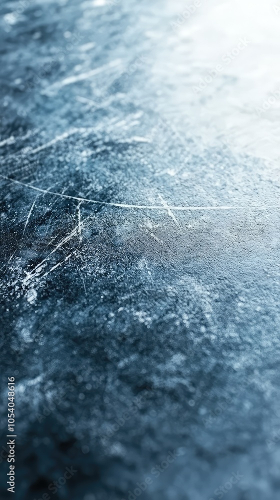 Poster close-up of an empty icy surface with subtle texture