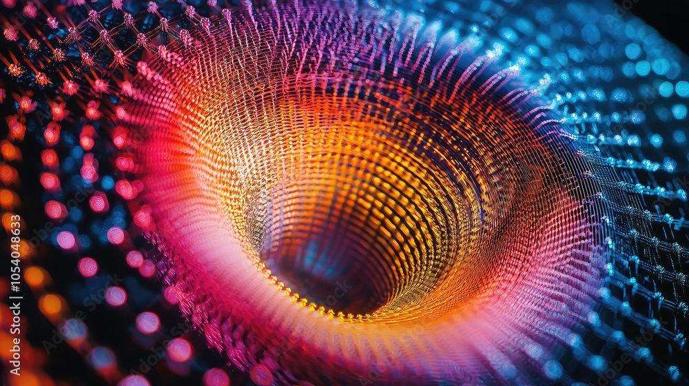 Poster abstract electron diffraction pattern visualization