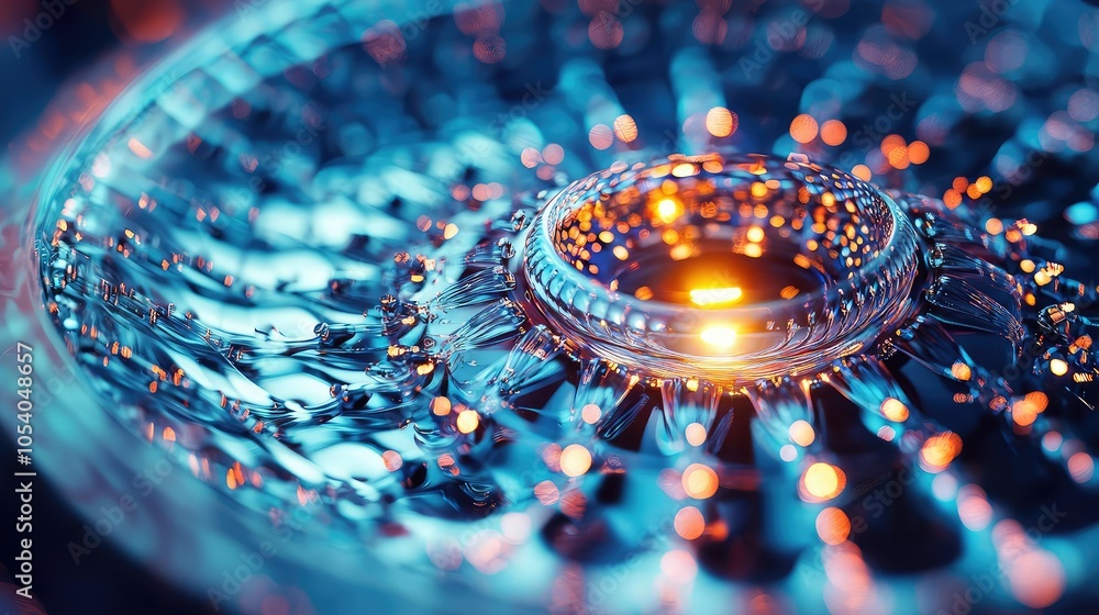 Poster close-up of electron diffraction pattern