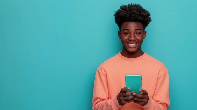 Teen using app for firsttime insurance purchase, youth insurance tech