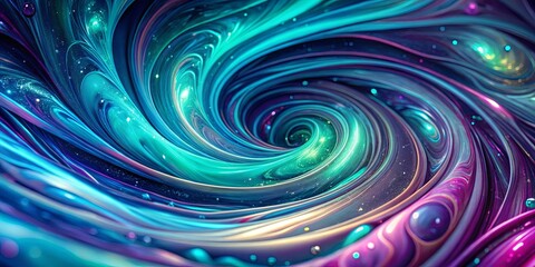 Fototapeta premium A swirling vortex of iridescent hues, a captivating dance of color and light, evoking a sense of both wonder and mystery.