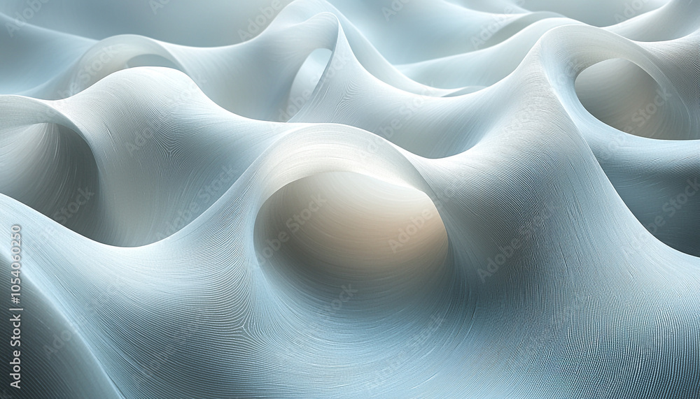 Poster smooth wave pattern illustration on futuristic modern backdrop generated by ai