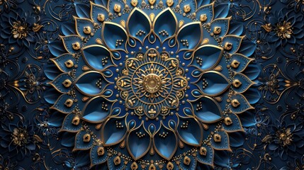 Luxury mandala background with golden arabesque pattern