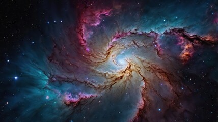 Epic space galaxy cloud nebula. A starry night in the Supernova cosmos. A Universe of science and astronomy. Ideal background or wallpaper for desktop.