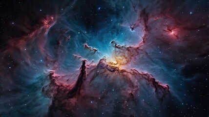 Epic space galaxy cloud nebula. A starry night in the Supernova cosmos. A Universe of science and astronomy. Ideal background or wallpaper for desktop.