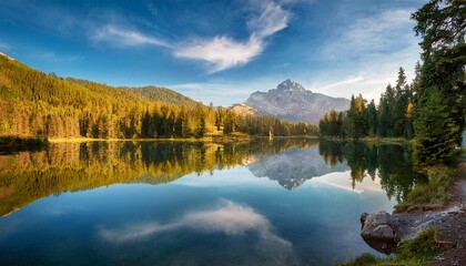 Fototapeta premium Serene Lake Reflections