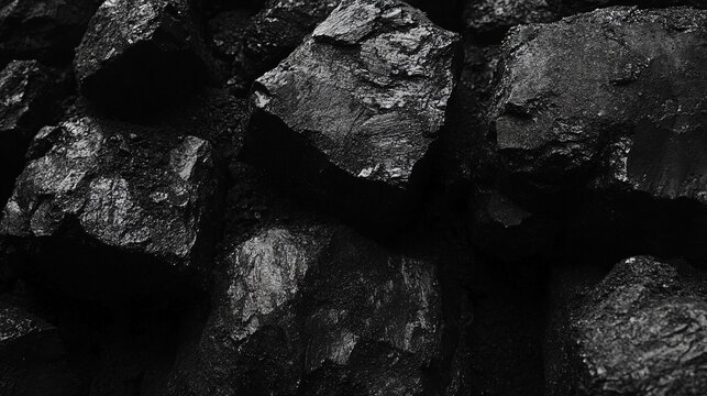 coal chunks with a rugged texture and dark tones, symbolizing strength, resilience, and industrial power. Ideal for concepts of energy, transformation, or elemental force