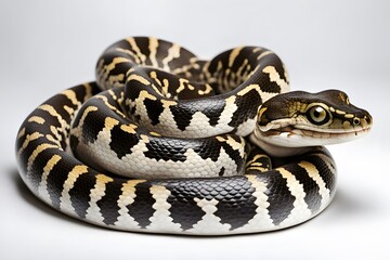 Obraz premium Carpet python on white background, Ai Generated