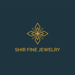 Obraz premium Vector luxury jewelry logo gold necklace icon logo design