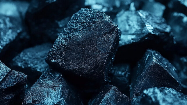 coal chunks with a rugged texture and dark tones, symbolizing strength, resilience, and industrial power. Ideal for concepts of energy, transformation, or elemental force