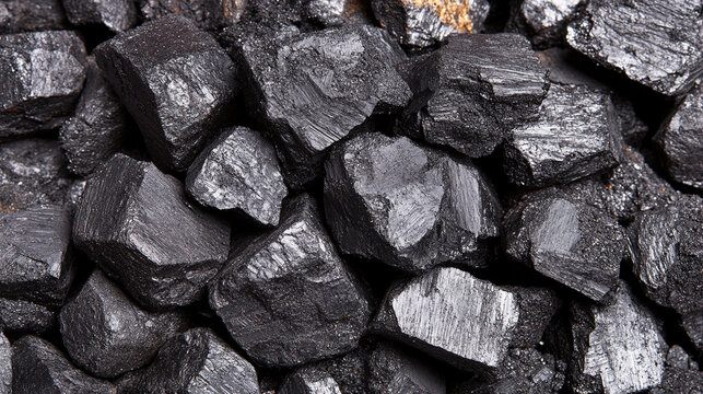 coal chunks with a rugged texture and dark tones, symbolizing strength, resilience, and industrial power. Ideal for concepts of energy, transformation, or elemental force