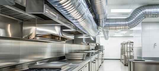 Professional kitchen ventilation system ensuring clean air and optimal cooking conditions