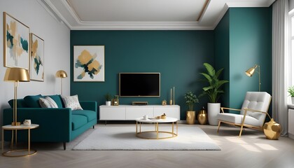 Photo interior modern design room 3d design