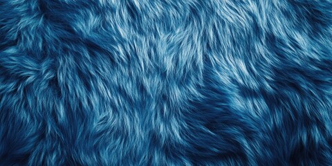 Fototapeta premium Blue fur texture with a blue background. The fur is very thick and fluffy. The blue color is very bright and vivid