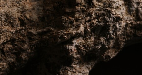 Close-up of Weathered Stone Surface with Cracks