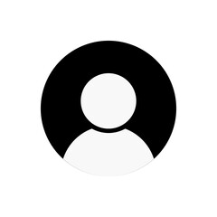 User profile vector icon, avatar. social media profile symbol flat design.