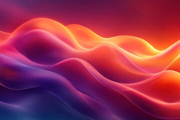 Fototapeta premium Abstract background with flowing, vibrant, red, orange, and purple waves.