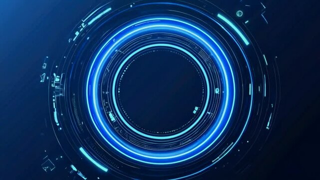 Futuristic circle vector HUD interface screen design. Abstract style on blue background. Abstract vector background. Abstract technology communication design innovation concept background