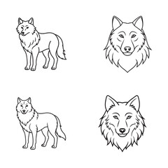 Fototapeta premium wolf silhouette vector