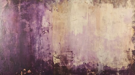 Obraz premium Vintage and artistic touch: abstract and grunge effect created by purple and beige textured background, perfect for design projects