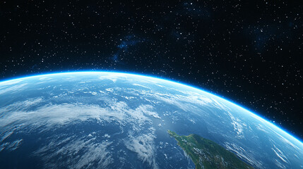 Obraz premium stunning view of Earth from space, showcasing its vastness and beauty