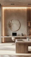 Modern interior office with stylish decor