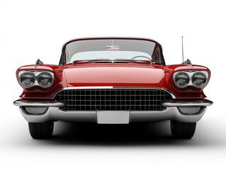 Striking Vintage Retro Automobile on Pristine White Background
