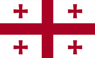 Georgian flag, vector illustration. The national flag of Georgia.