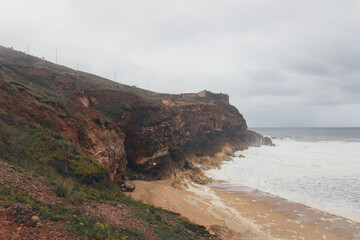 Rocky Coastline with Crashing Waves