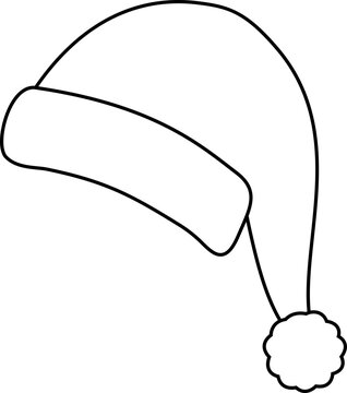 recommend clip art: Christmas hat outline vector.
                    santa claus hat coloring drawing svg.