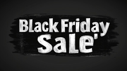 Fototapeta premium Black Friday sale chalkboard-style text on black background