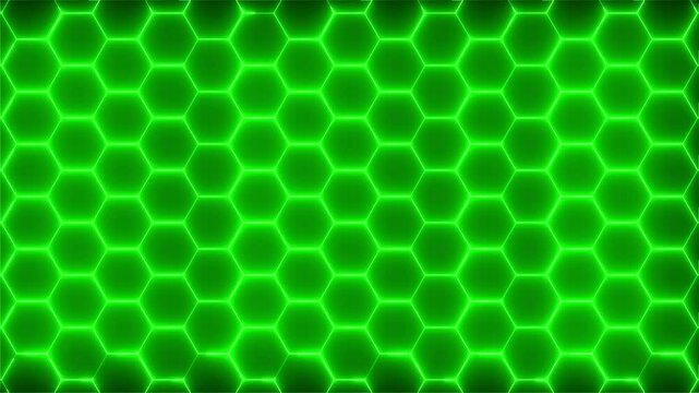 abstract green hexagon animated background
