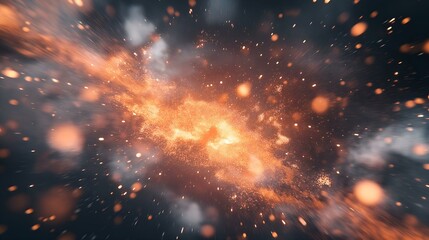Fototapeta premium Bright sparks on a dark background