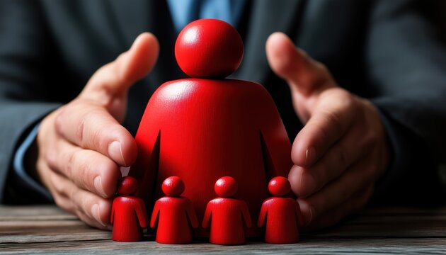 Ensuring Employee Retention And Loyalty: Concept Of Small But Loyal Workforce In Company. Satisfied Staff & Insurance From Hr. Protection And Motivation For Colleagues.