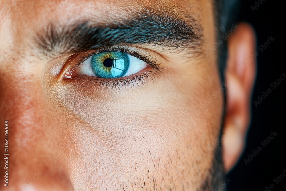 Poster A hyper-realistic close-up of a professional consultantâ€™s face as they explain a strategy to a client, showing confidence and expertise