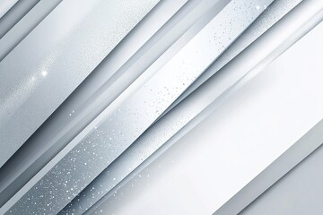 Obraz premium Abstract silver and white diagonal stripes background with glitter.