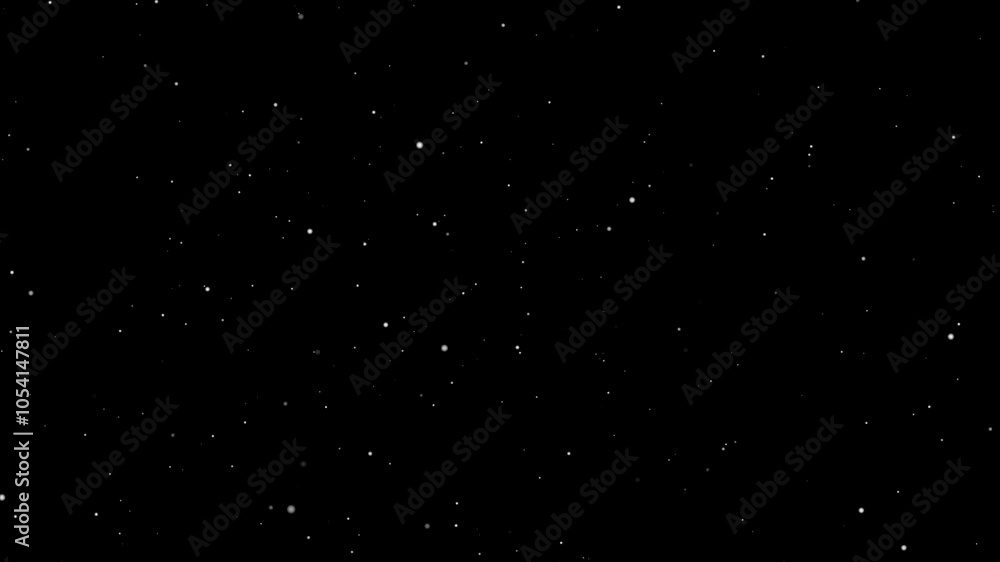 Poster realistic floating dust particle effect on black background for dynamic overlays