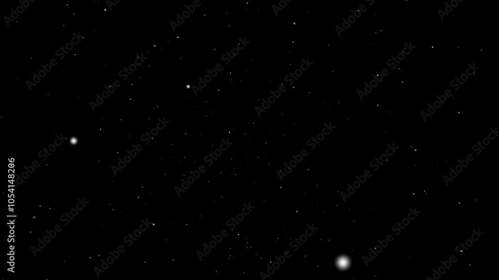Poster realistic floating dust particle effect on black background for dynamic overlays