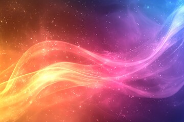 Obraz premium Abstract swirling background with glowing light and sparkles.