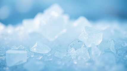 Abstract pattern of frozen ice with intricate crystalline structures, frozen, natural