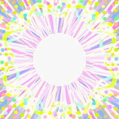 pastel vintage abstract background .  candy elements  and glitter line symmetry decoration frame .  Cute Mandala  illustration pattern art.